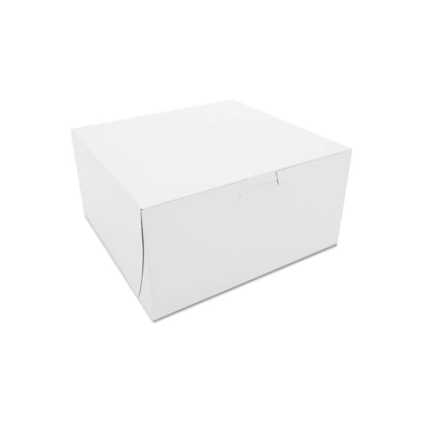 United Stationers Supply Bakery Boxes 8" x 8" x 4" White 250 Pack 941